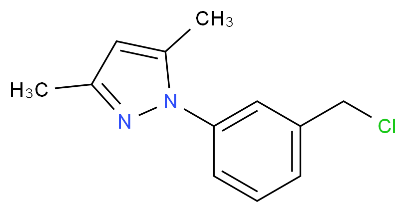 1-[3-(chloromethyl)phenyl]-3,5-dimethyl-1H-pyrazole_分子结构_CAS_1170394-63-4)