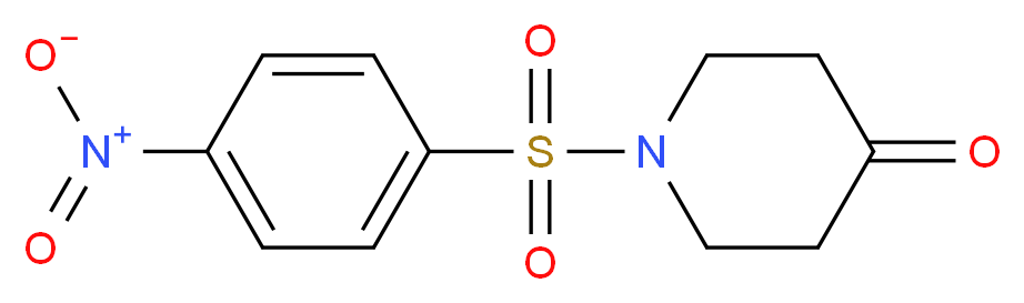 1-(4-nitrobenzenesulfonyl)piperidin-4-one_分子结构_CAS_924869-20-5