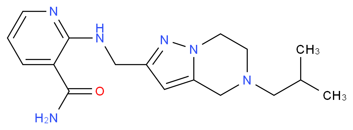 2-{[(5-isobutyl-4,5,6,7-tetrahydropyrazolo[1,5-a]pyrazin-2-yl)methyl]amino}nicotinamide_分子结构_CAS_)