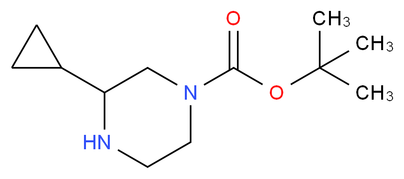 tert-butyl 3-cyclopropylpiperazine-1-carboxylate_分子结构_CAS_886779-85-7