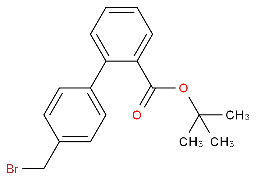 tert-butyl 2-[4-(bromomethyl)phenyl]benzoate_分子结构_CAS_114772-40-6