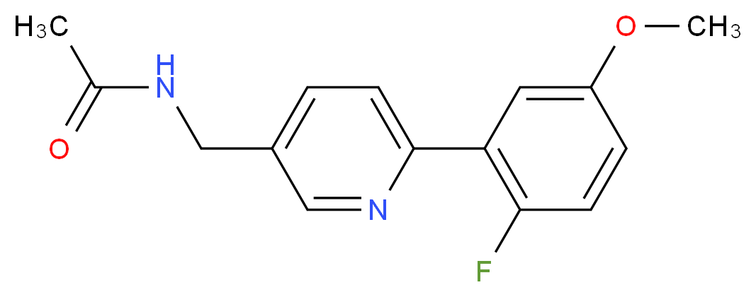 N-{[6-(2-fluoro-5-methoxyphenyl)pyridin-3-yl]methyl}acetamide_分子结构_CAS_)