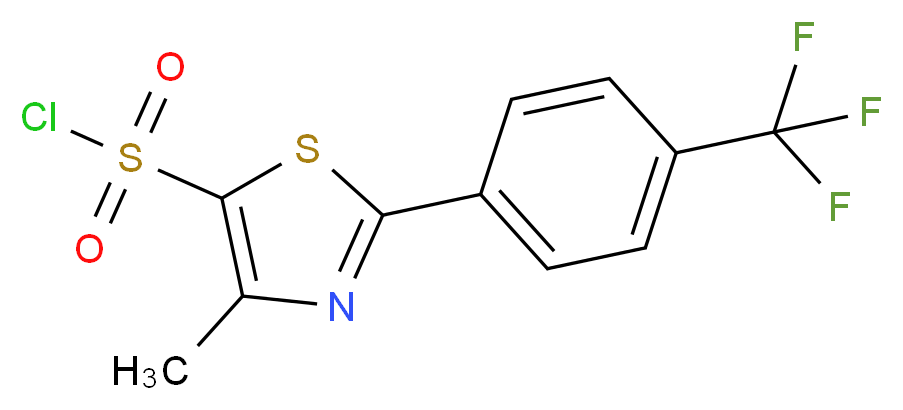 4-methyl-2-[4-(trifluoromethyl)phenyl]-1,3-thiazole-5-sulfonyl chloride_分子结构_CAS_568577-83-3)