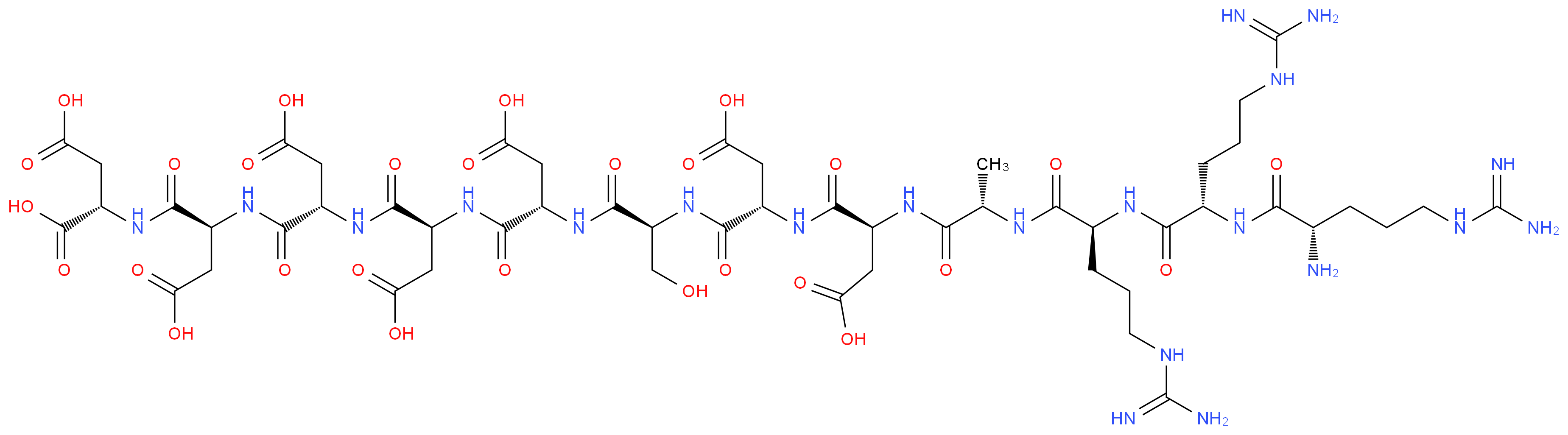 (2S)-2-[(2S)-2-[(2S)-2-[(2S)-2-[(2S)-2-[(2S)-2-[(2S)-2-[(2S)-2-[(2S)-2-[(2S)-2-[(2S)-2-[(2S)-2-amino-5-carbamimidamidopentanamido]-5-carbamimidamidopentanamido]-5-carbamimidamidopentanamido]propanamido]-3-carboxypropanamido]-3-carboxypropanamido]-3-hydroxypropanamido]-3-carboxypropanamido]-3-carboxypropanamido]-3-carboxypropanamido]-3-carboxypropanamido]butanedioic acid_分子结构_CAS_154444-98-1