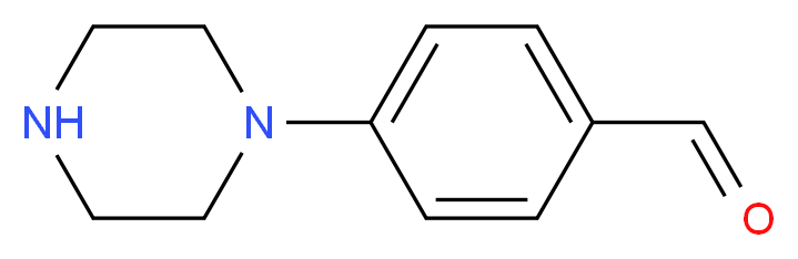 4-Piperazin-1-ylbenzaldehyde_分子结构_CAS_27913-98-0)