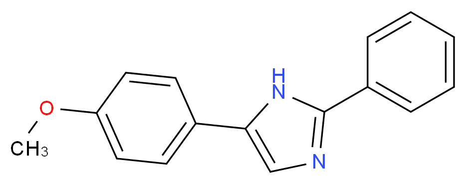 5-(4-methoxyphenyl)-2-phenyl-1H-imidazole_分子结构_CAS_53458-08-5