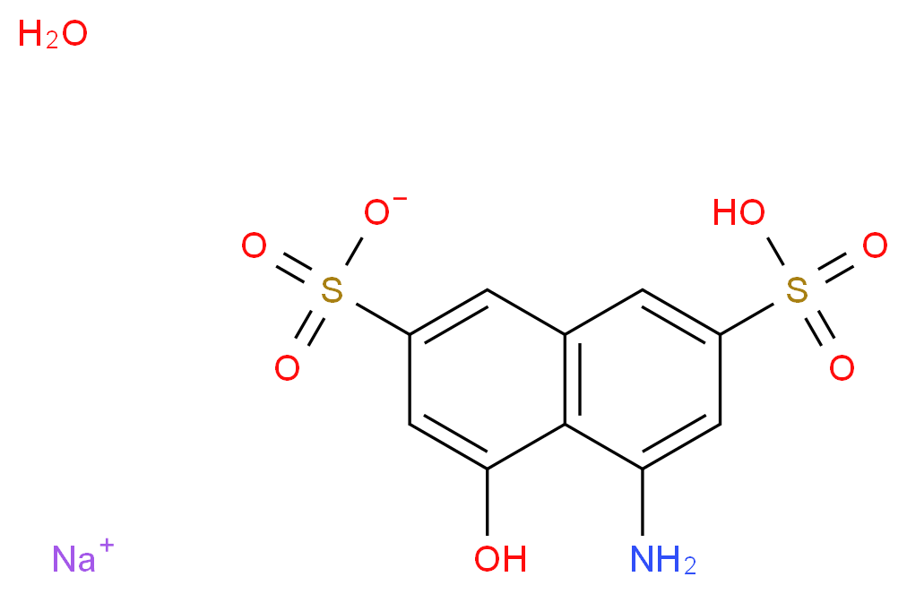 4-氨基-5-萘酚-2,7-二磺酸单钠盐_分子结构_CAS_343321-59-5)