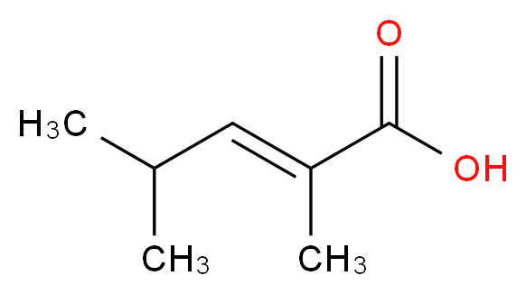 (2E)-2,4-dimethylpent-2-enoic acid_分子结构_CAS_66634-97-7