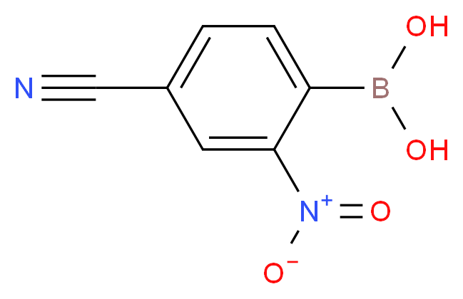 4-氰基-2-硝基苯硼酸_分子结构_CAS_850568-46-6)