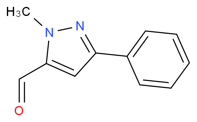 1-methyl-3-phenyl-1H-pyrazole-5-carbaldehyde_分子结构_CAS_864068-96-2