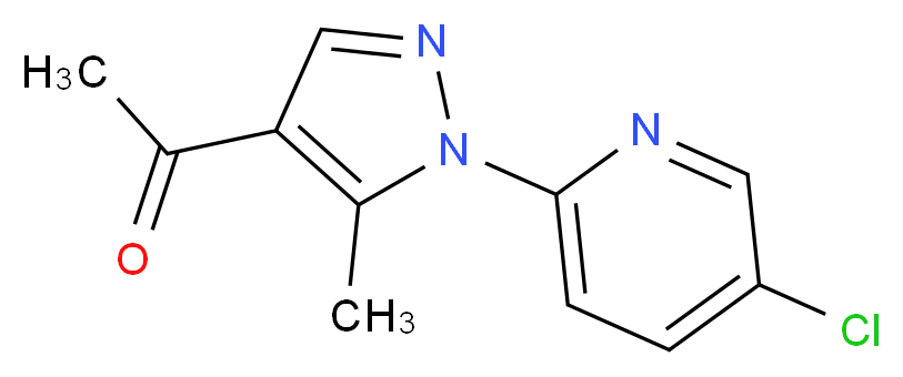 1-[1-(5-chloropyridin-2-yl)-5-methyl-1H-pyrazol-4-yl]ethan-1-one_分子结构_CAS_210992-31-7