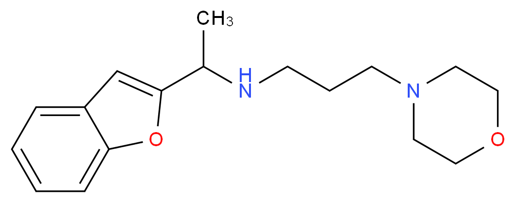 N-[1-(1-Benzofuran-2-yl)ethyl]-N-(3-morpholin-4-ylpropyl)amine_分子结构_CAS_)