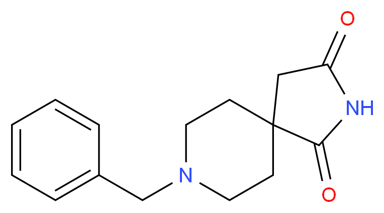 8-benzyl-2,8-diazaspiro[4.5]decane-1,3-dione_分子结构_CAS_1463-48-5