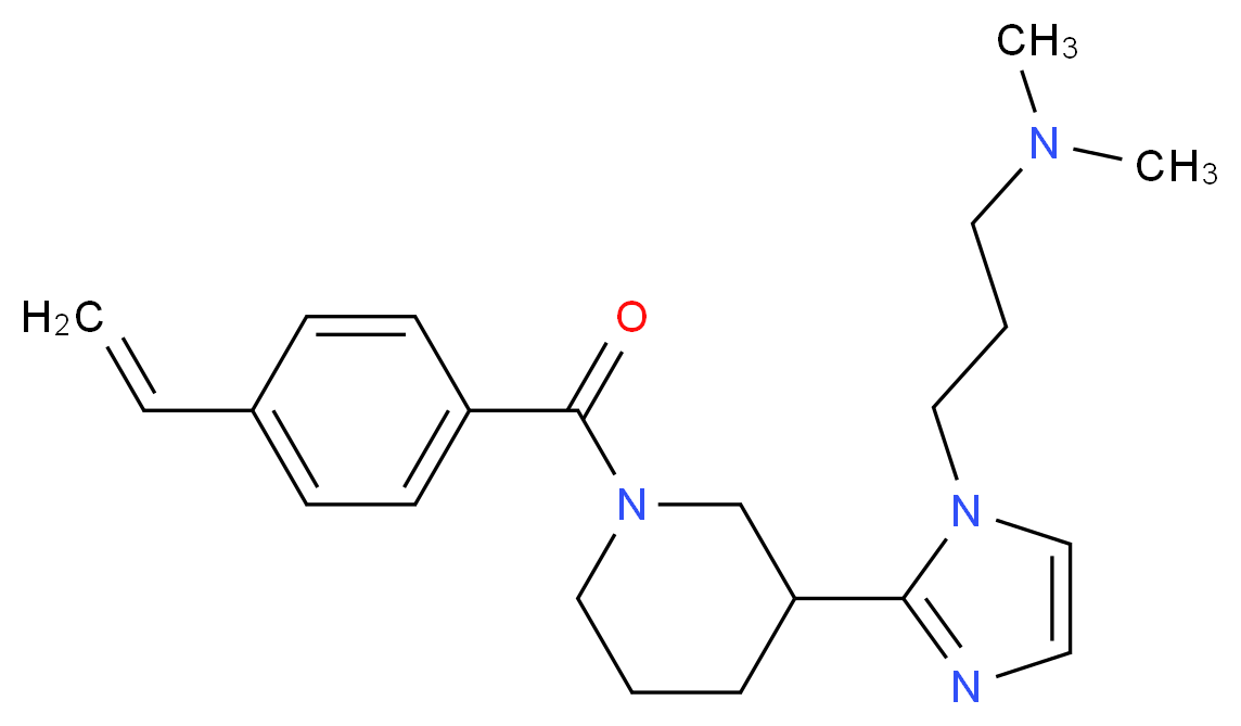 N,N-dimethyl-3-{2-[1-(4-vinylbenzoyl)piperidin-3-yl]-1H-imidazol-1-yl}propan-1-amine_分子结构_CAS_)