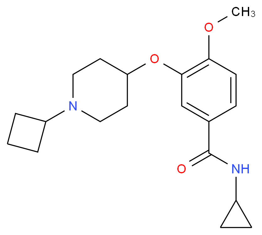 3-[(1-cyclobutyl-4-piperidinyl)oxy]-N-cyclopropyl-4-methoxybenzamide_分子结构_CAS_)