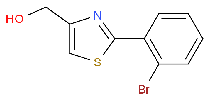 [2-(2-bromophenyl)-1,3-thiazol-4-yl]methanol_分子结构_CAS_885280-50-2