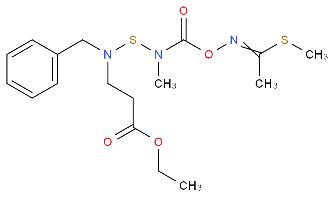 ethyl 3-{benzyl[(3-methyl-6-oxo-5-oxa-2-thia-4,7-diazaoct-3-en-7-yl)sulfanyl]amino}propanoate_分子结构_CAS_83130-01-2