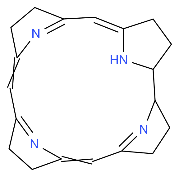 20,21,22,23-tetraazapentacyclo[15.2.1.1<sup>2</sup>,<sup>5</sup>.1<sup>7</sup>,<sup>1</sup><sup>0</sup>.1<sup>1</sup><sup>2</sup>,<sup>1</sup><sup>5</sup>]tricosa-5,7(22),10,12(21),15,17(20)-hexaene_分子结构_CAS_262-76-0