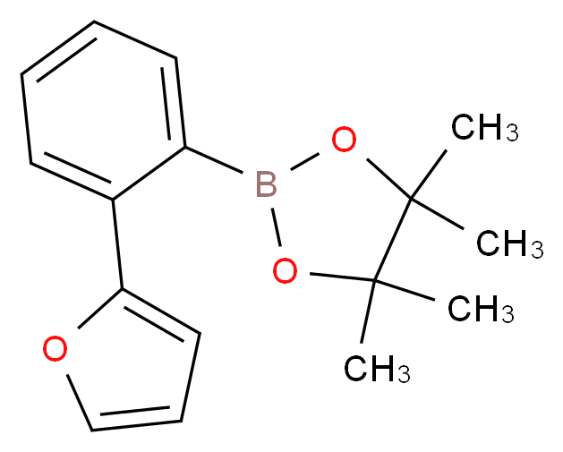 2-[2-(furan-2-yl)phenyl]-4,4,5,5-tetramethyl-1,3,2-dioxaborolane_分子结构_CAS_876316-28-8