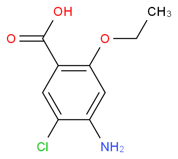 4-amino-5-chloro-2-ethoxybenzoic acid_分子结构_CAS_108282-38-8