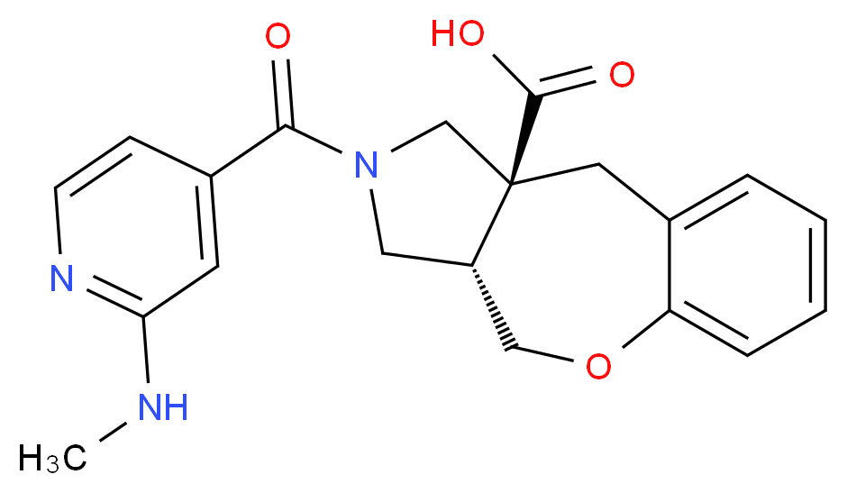 (3aS*,10aS*)-2-[2-(methylamino)isonicotinoyl]-2,3,3a,4-tetrahydro-1H-[1]benzoxepino[3,4-c]pyrrole-10a(10H)-carboxylic acid_分子结构_CAS_)