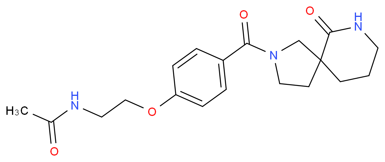 N-(2-{4-[(6-oxo-2,7-diazaspiro[4.5]dec-2-yl)carbonyl]phenoxy}ethyl)acetamide_分子结构_CAS_)