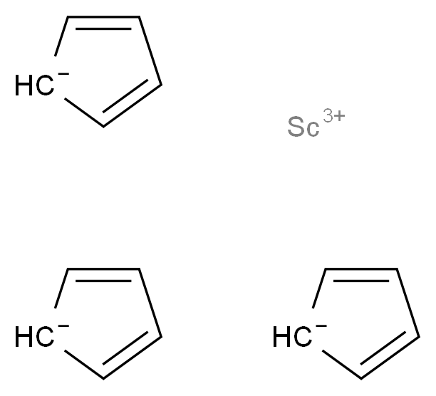 scandium(3+) ion tris(cyclopenta-2,4-dien-1-ide)_分子结构_CAS_1298-54-0