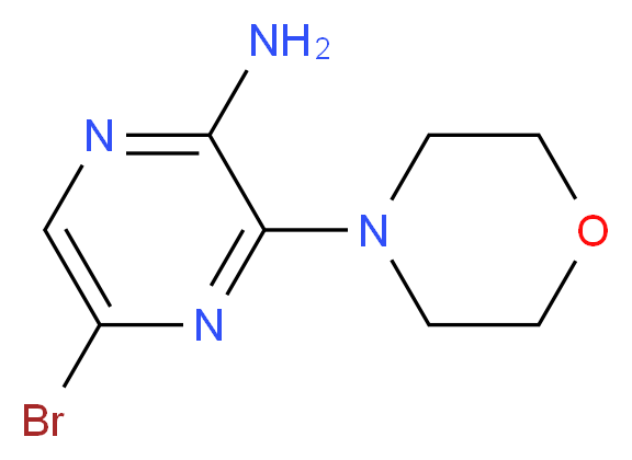 5-bromo-3-(morpholin-4-yl)pyrazin-2-amine_分子结构_CAS_117719-17-2