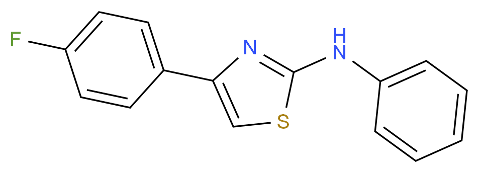 4-(4-fluorophenyl)-N-phenyl-1,3-thiazol-2-amine_分子结构_CAS_1427-09-4