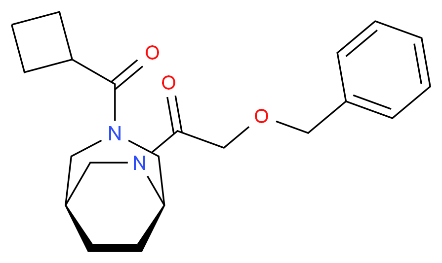 (1S*,5R*)-6-[(benzyloxy)acetyl]-3-(cyclobutylcarbonyl)-3,6-diazabicyclo[3.2.2]nonane_分子结构_CAS_)