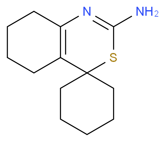 5,6,7,8-tetrahydrospiro[3,1-benzothiazine-4,1'-cyclohexane]-2-amine_分子结构_CAS_5778-24-5