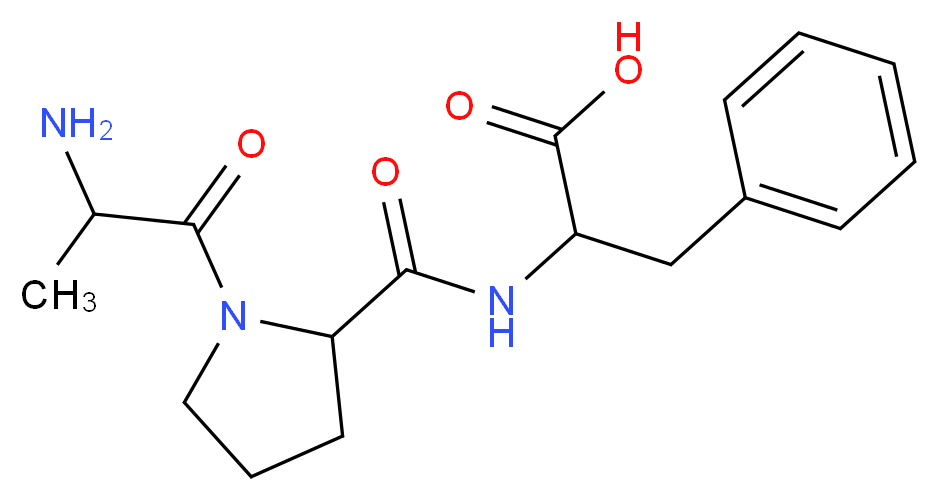 2-{[1-(2-aminopropanoyl)pyrrolidin-2-yl]formamido}-3-phenylpropanoic acid_分子结构_CAS_105931-66-6