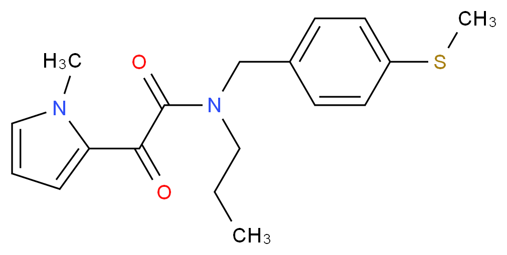 2-(1-methyl-1H-pyrrol-2-yl)-N-[4-(methylthio)benzyl]-2-oxo-N-propylacetamide_分子结构_CAS_)