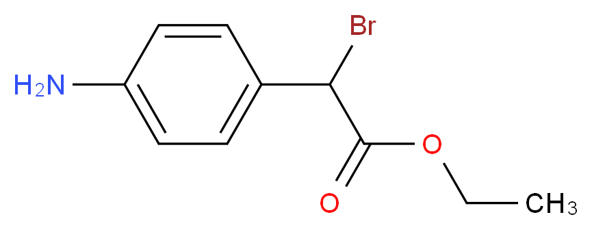 ethyl 2-(4-aminophenyl)-2-bromoacetate_分子结构_CAS_1196156-39-4