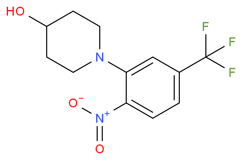 1-[2-nitro-5-(trifluoromethyl)phenyl]piperidin-4-ol_分子结构_CAS_1072944-51-4