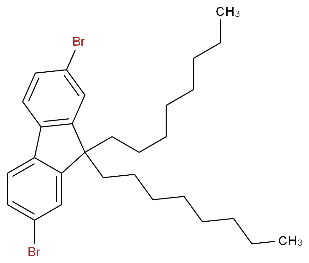 2,7-dibromo-9,9-dioctyl-9H-fluorene_分子结构_CAS_198964-46-4