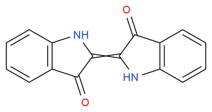 2-(3-oxo-2,3-dihydro-1H-indol-2-ylidene)-2,3-dihydro-1H-indol-3-one_分子结构_CAS_482-89-3