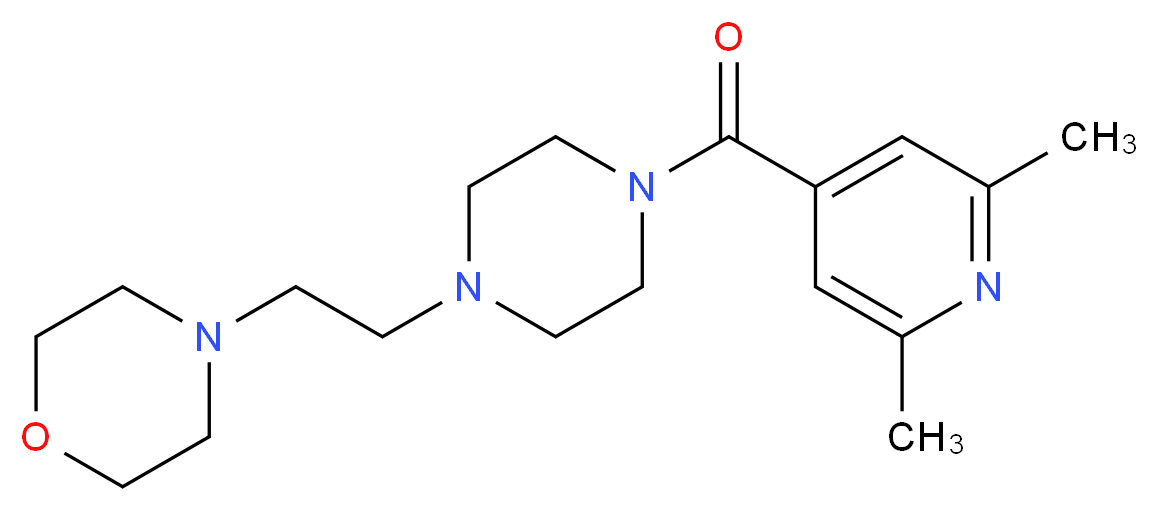 4-{2-[4-(2,6-dimethylisonicotinoyl)piperazin-1-yl]ethyl}morpholine_分子结构_CAS_)