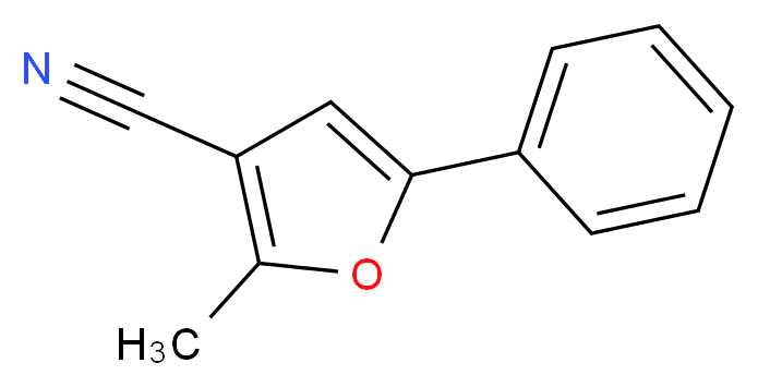 2-methyl-5-phenylfuran-3-carbonitrile_分子结构_CAS_382167-57-9