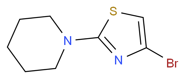 1-(4-bromo-1,3-thiazol-2-yl)piperidine_分子结构_CAS_204513-61-1