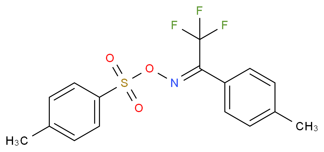 (Z)-[2,2,2-trifluoro-1-(4-methylphenyl)ethylidene]amino 4-methylbenzene-1-sulfonate_分子结构_CAS_87736-79-6