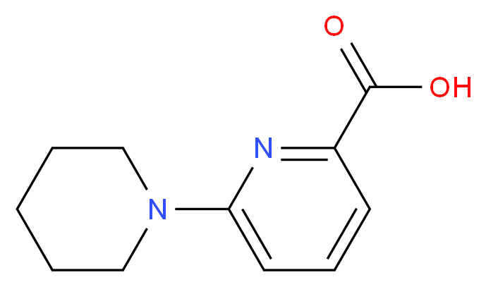 6-piperidinopyridine-2-carboxylic acid_分子结构_CAS_868755-50-4)