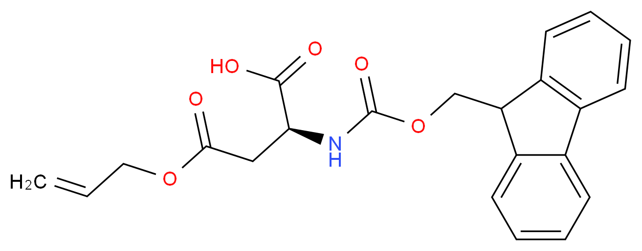 Fmoc-Asp(OAll)-OH_分子结构_CAS_146982-24-3)