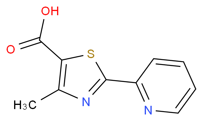 4-甲基-2-(2-吡啶基)噻唑-5-甲酸_分子结构_CAS_34418-48-9)