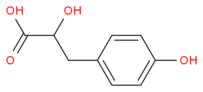 3-(4-羟基苯基)乳酸_分子结构_CAS_6482-98-0)