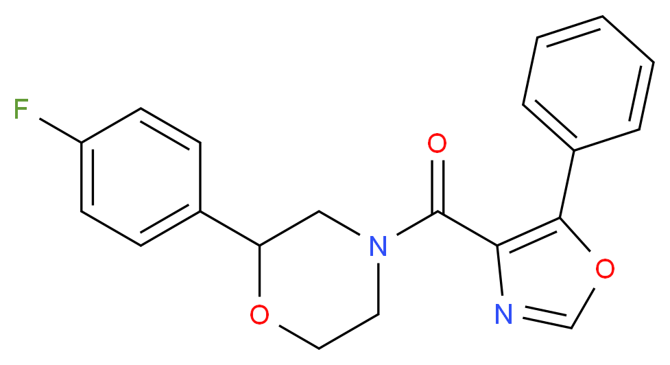 2-(4-fluorophenyl)-4-[(5-phenyl-1,3-oxazol-4-yl)carbonyl]morpholine_分子结构_CAS_)