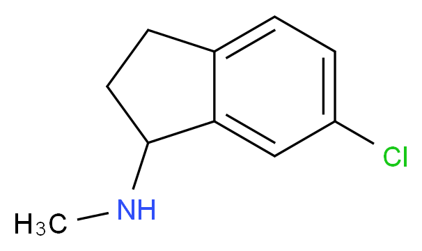 6-chloro-N-methyl-2,3-dihydro-1H-inden-1-amine_分子结构_CAS_1188244-51-0