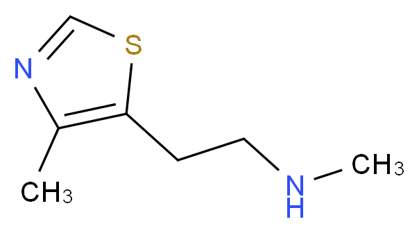 methyl[2-(4-methyl-1,3-thiazol-5-yl)ethyl]amine_分子结构_CAS_55496-62-3