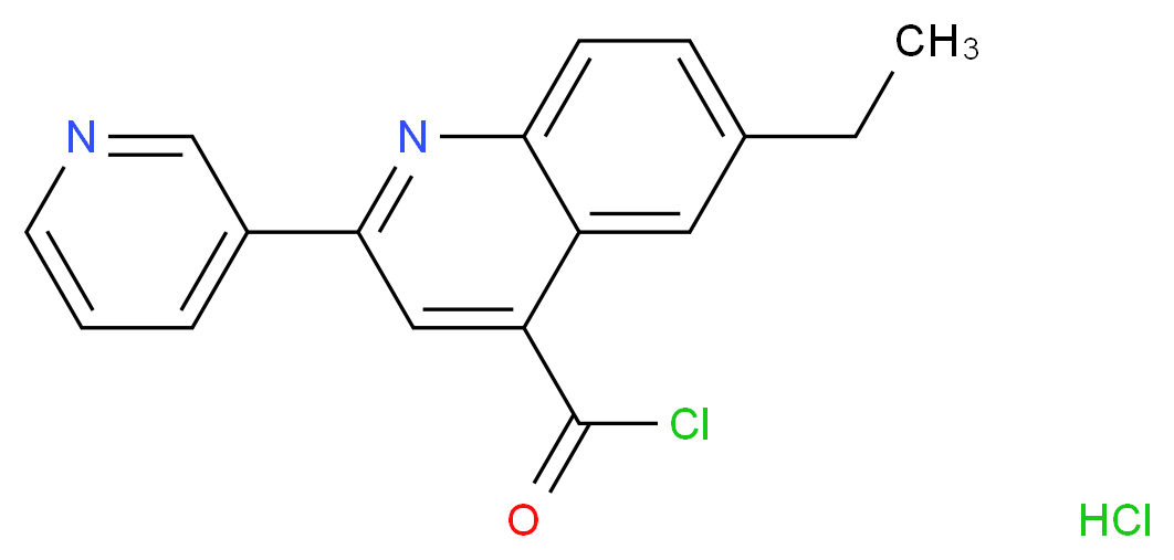 6-Ethyl-2-pyridin-3-ylquinoline-4-carbonyl chloride hydrochloride_分子结构_CAS_)