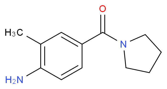 2-methyl-4-(pyrrolidine-1-carbonyl)aniline_分子结构_CAS_926188-33-2